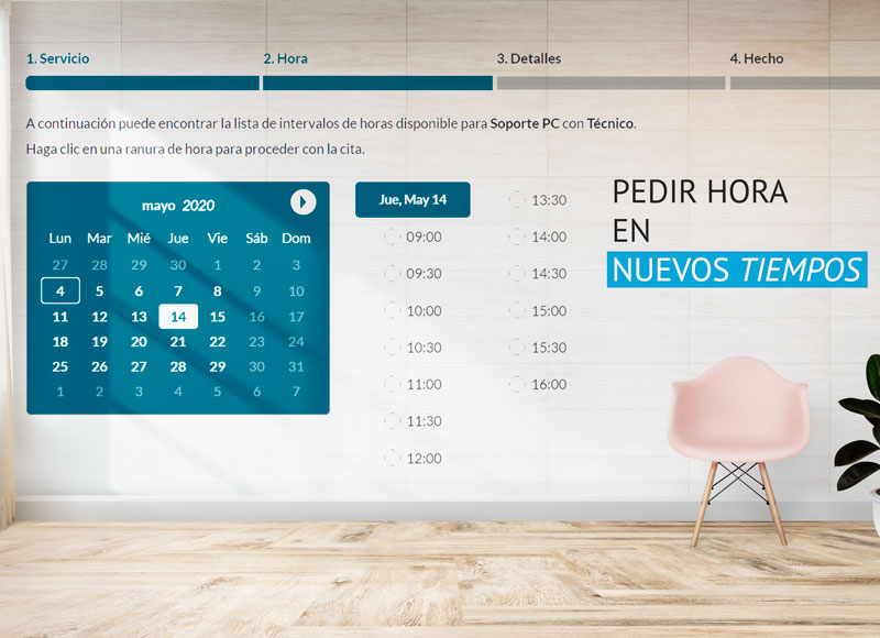 Reservas citas pedir hora agenda calendario online web app negocio Accudo gratis